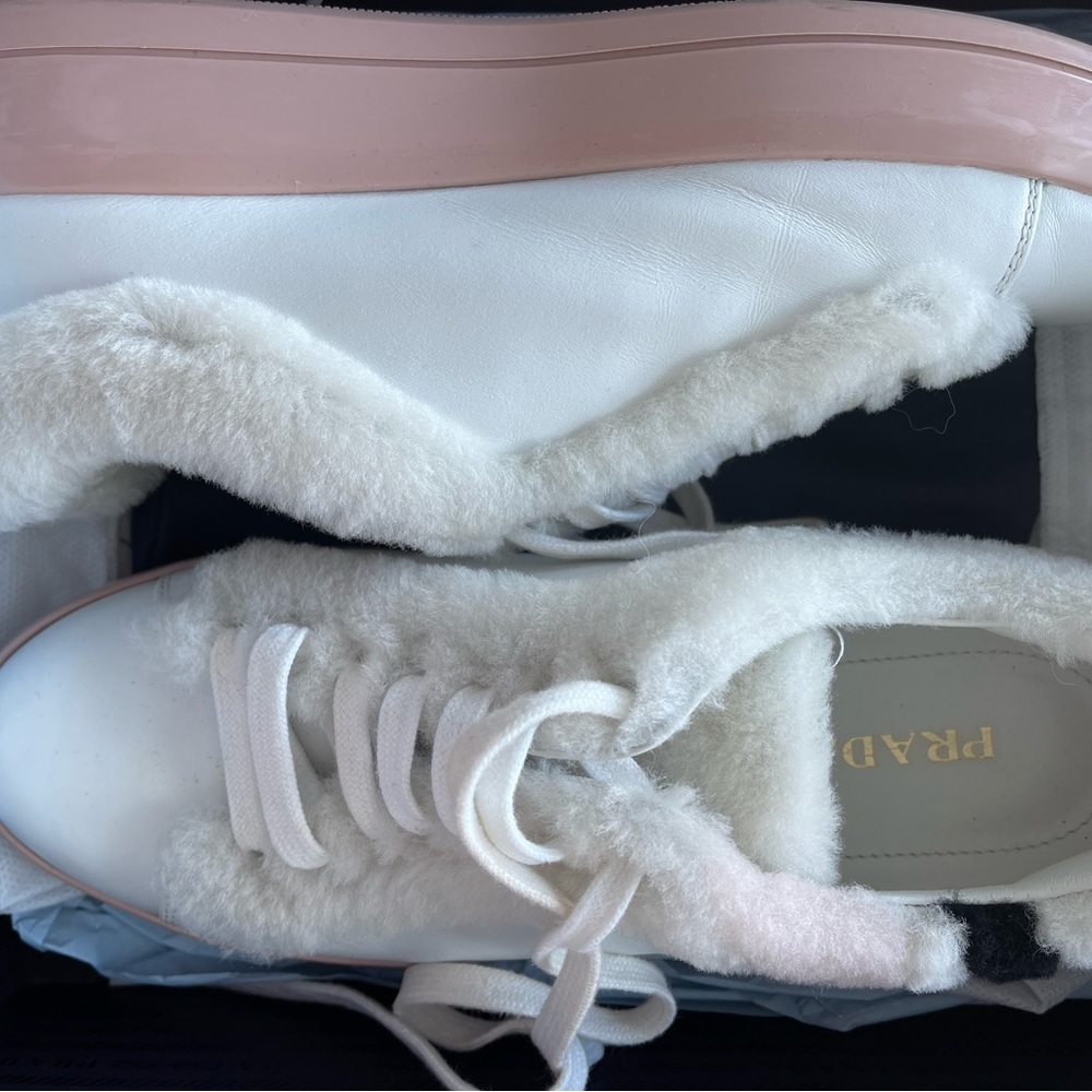 Prada fur sneakers